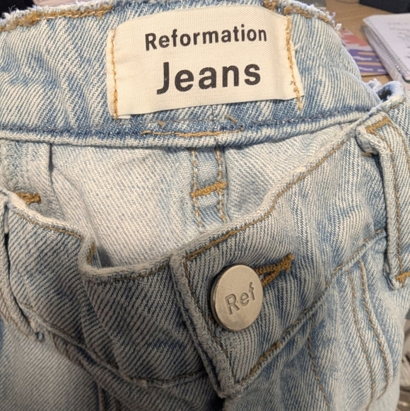 Reformation,River,Seamed Wide-Leg Pants,Size 25 - Picture 4 of 5